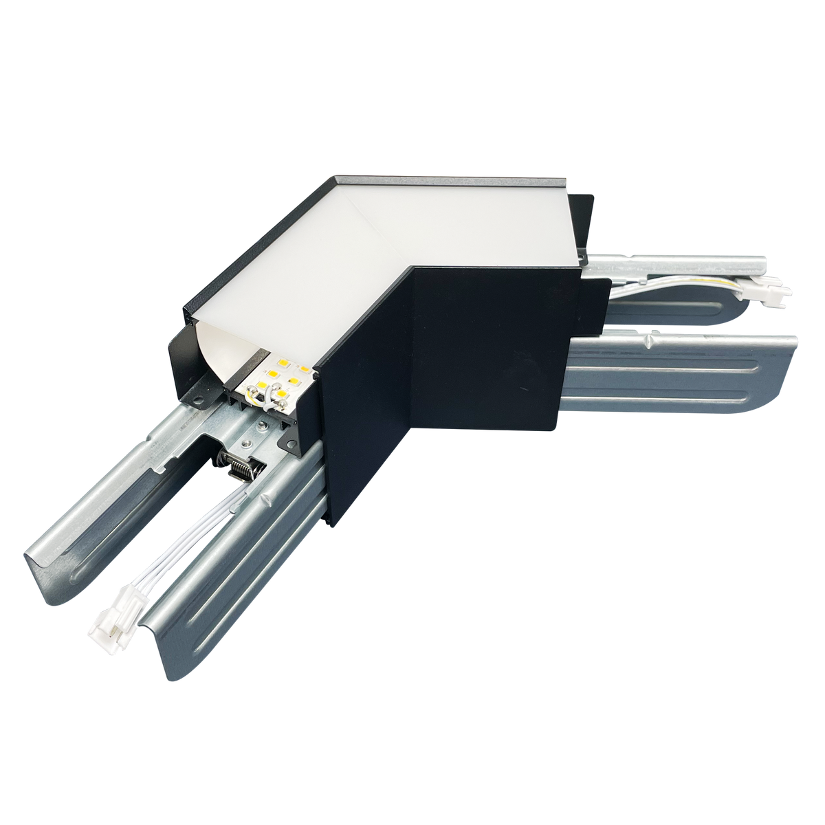 Luxrite LR42629 Architectural Linkable Linear V120º Connector - Black Finish