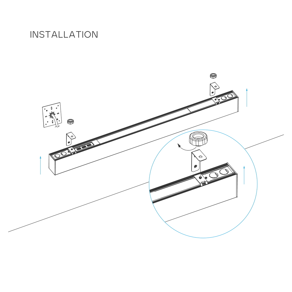 Luxrite LR42630 Architectural Linkable Linear - "l" Wall Mount Kit