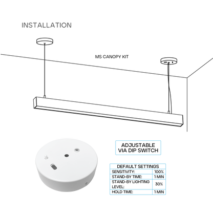 Luxrite LR42636 Architectural Linkable Linear - Motion Sensor Canopy