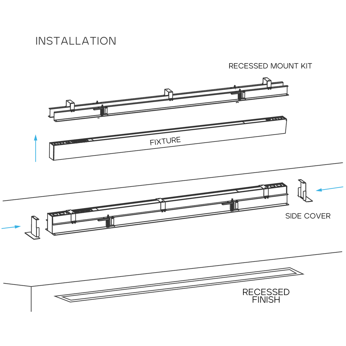 Luxrite LR42639 Architectural Linkable Linear - Recessed Mount Kit