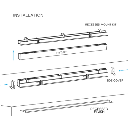 Luxrite LR42639 Architectural Linkable Linear - Recessed Mount Kit