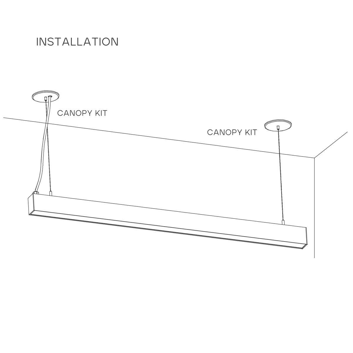 Luxrite LR42640 Architectural Linkable Linear - White Canopy Kit
