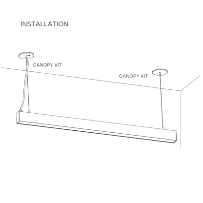 Luxrite LR42640 Architectural Linkable Linear - White Canopy Kit