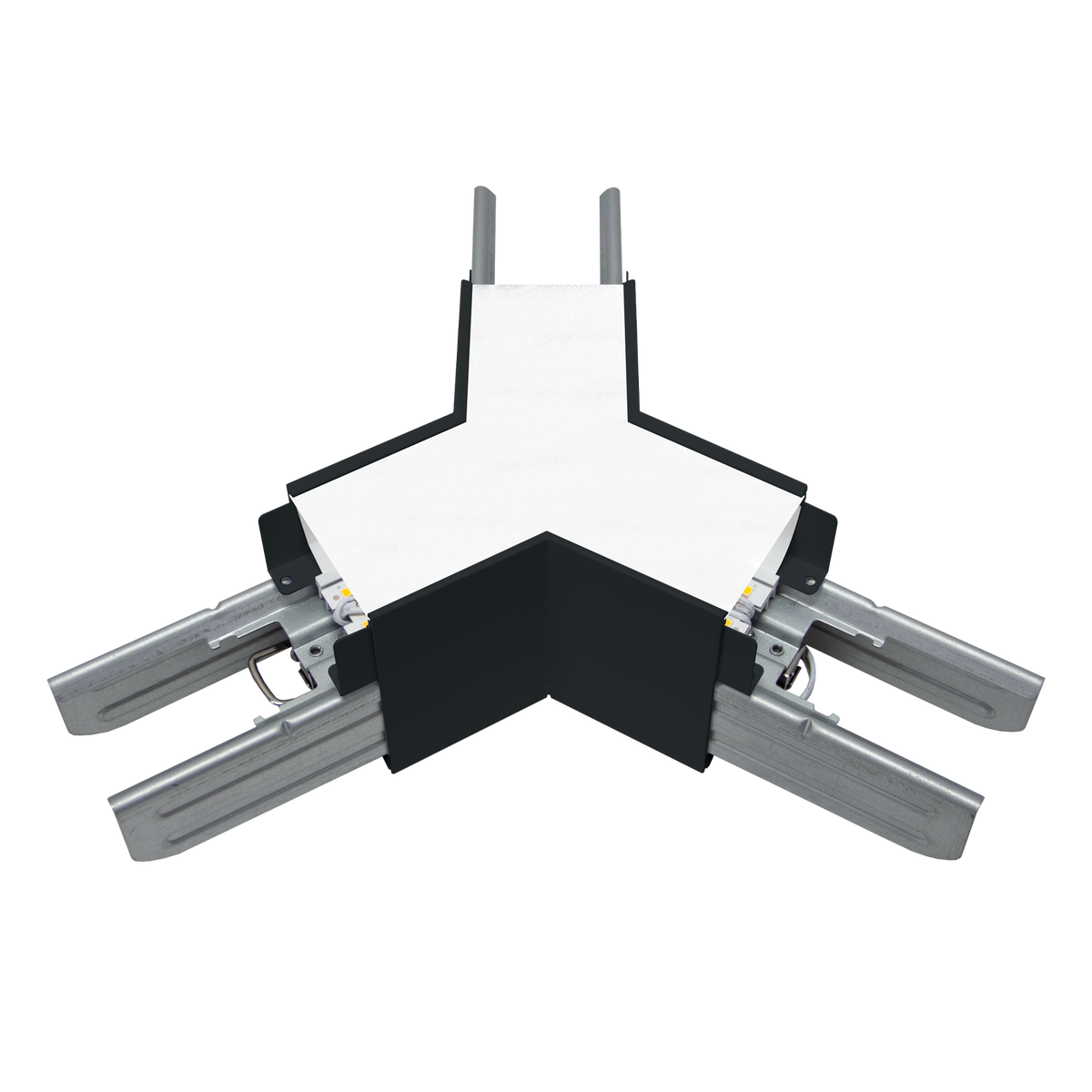 Luxrite LR42650 Architectural Linkable Linear Y-connector - Black Finish