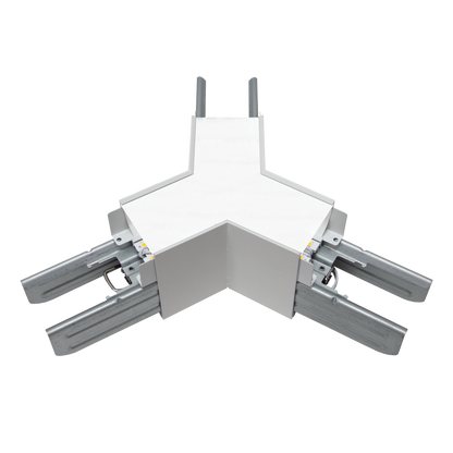 Luxrite LR42651 Architectural Linkable Linear Y-connector - White Finish