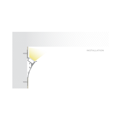 Luxrite LR43070 96" Trimless Mount 0.49" Channel Kit