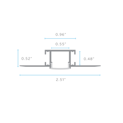 Luxrite LR43091 Recessed 0.55" Plaster-in X-connector