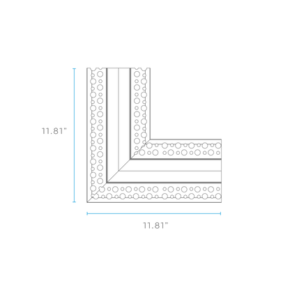 Luxrite LR43096 Recessed 0.55" Plaster-in Lateral Corner