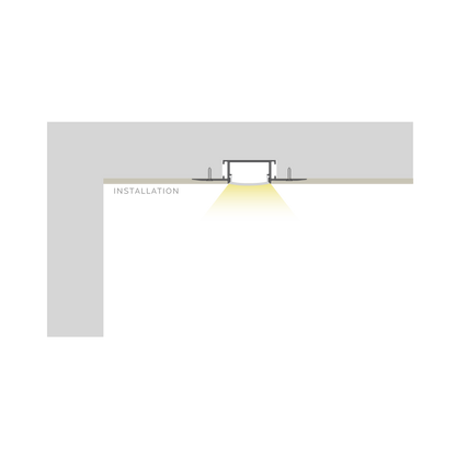 Luxrite LR43101 Recessed 0.82" Plaster-in X-connector