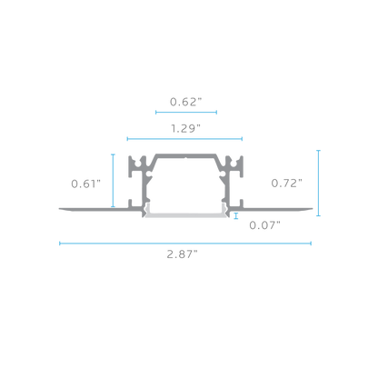 Luxrite LR43117 Recessed 0.62" Plaster-in Inside Corner