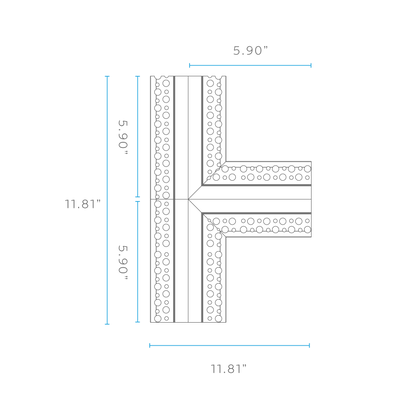 Luxrite LR43119 Recessed 0.62" Plaster-in T-connector