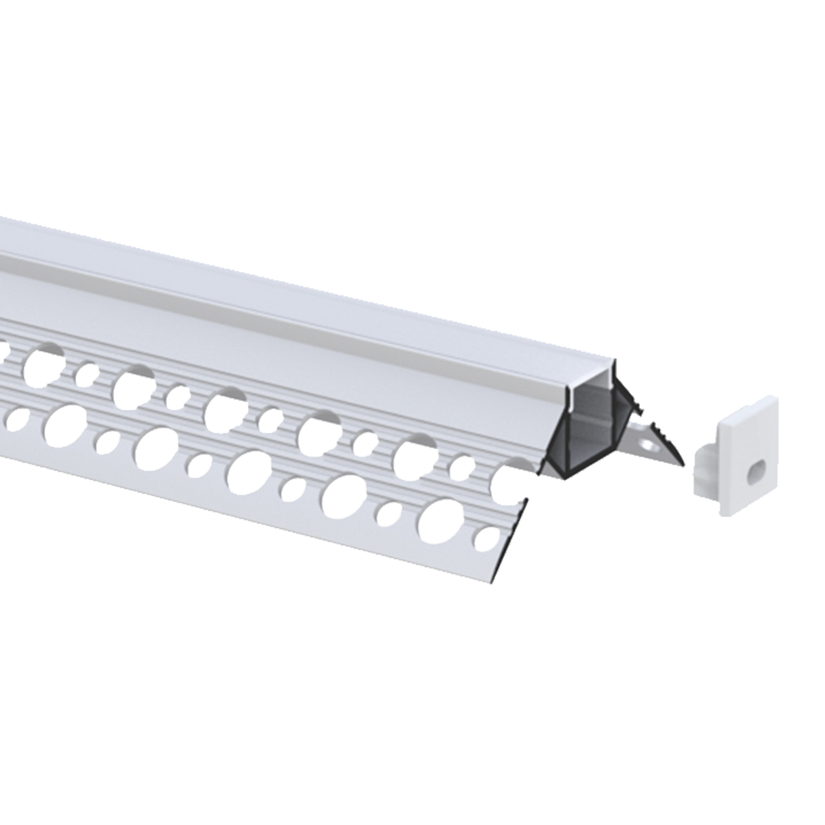 Luxrite LR43130 96" Recessed 0.51" Plaster-in Channel