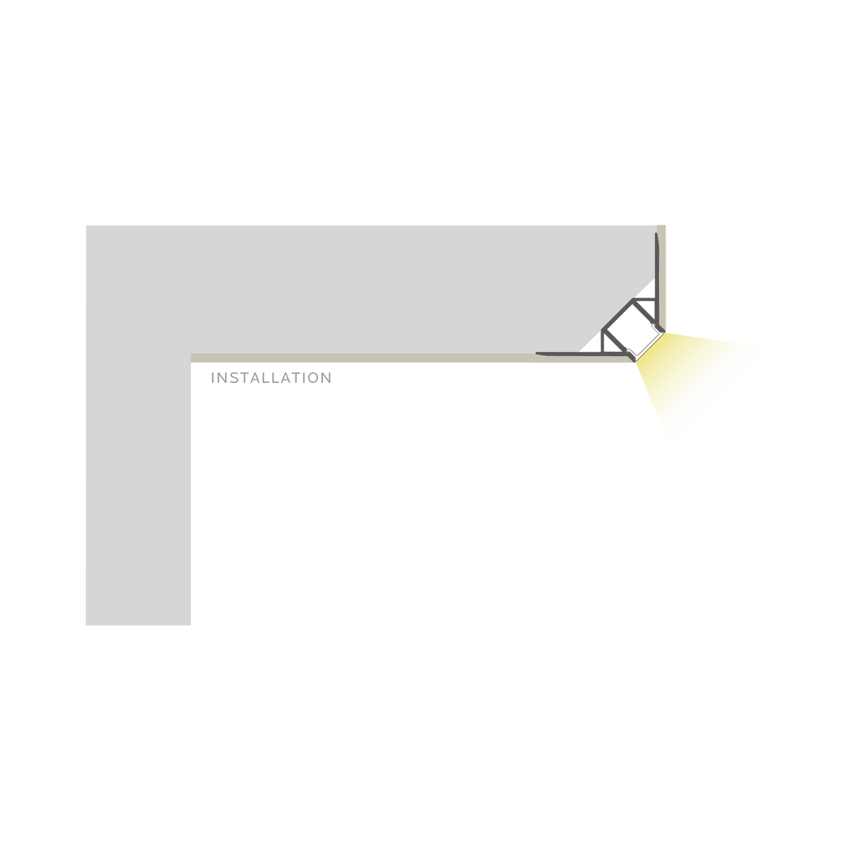 Luxrite LR43130 96" Recessed 0.51" Plaster-in Channel