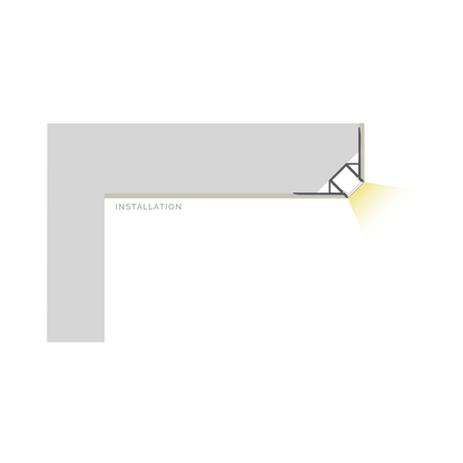 Luxrite LR43130 96" Recessed 0.51" Plaster-in Channel