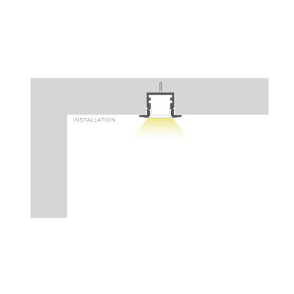 Luxrite LR43150 96" Recessed 0.48" Channel