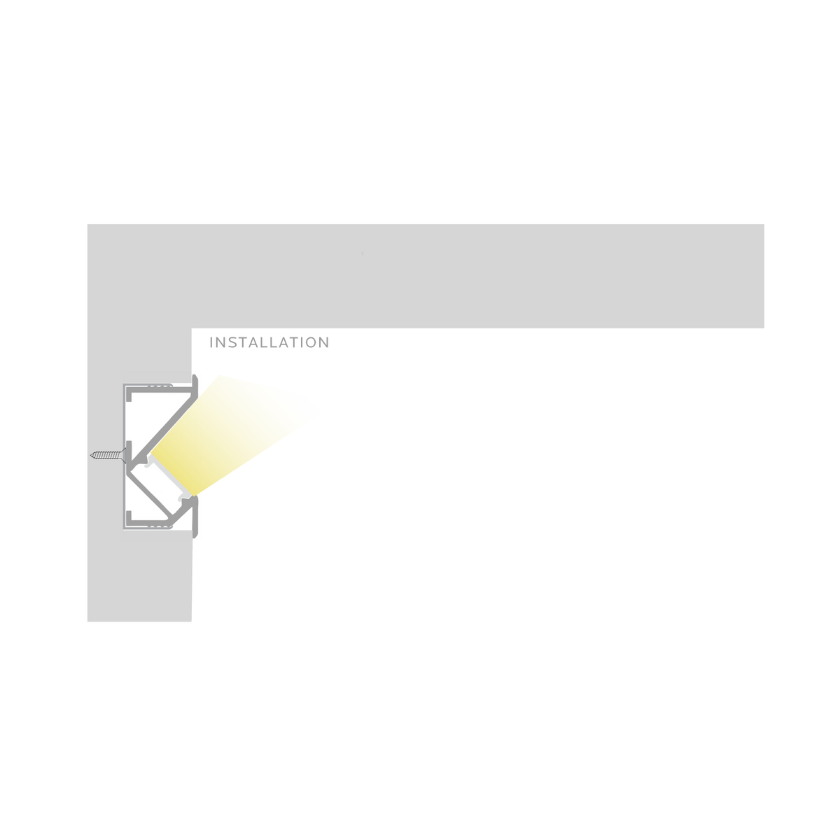 Luxrite LR43180 96" Recessed 0.33" Channel