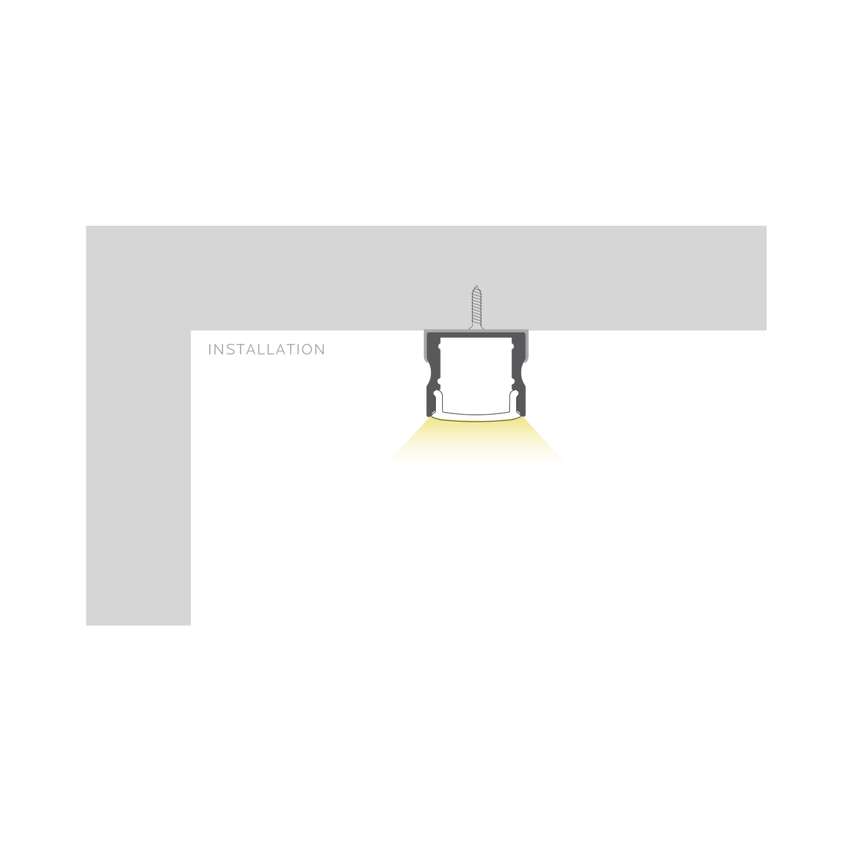Luxrite LR43220 96" Surface Mount 0.48" Channel