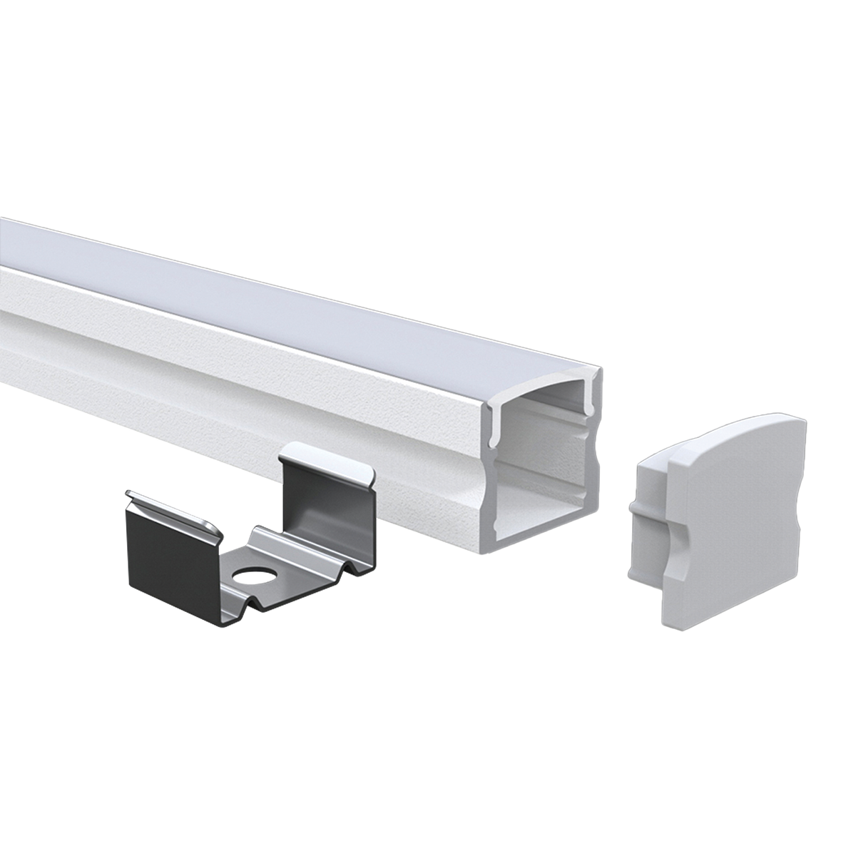 Luxrite LR43222 96" Surface Mount 0.48" Channel - White Finish