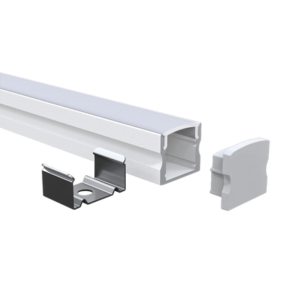 Luxrite LR43222 96" Surface Mount 0.48" Channel - White Finish