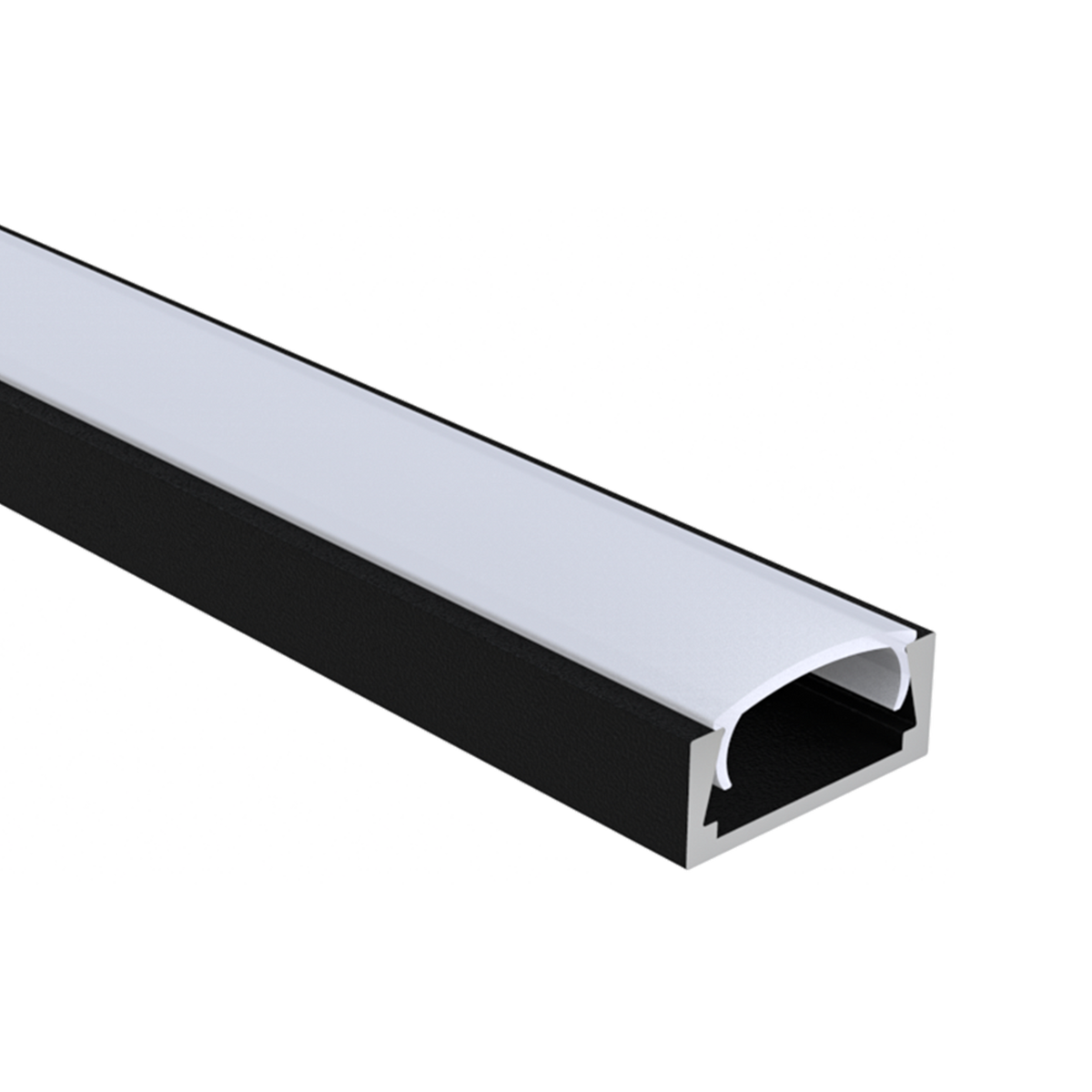 Luxrite LR43231 96" Surface Mount 0.45" Channel - Black Finish