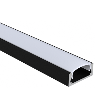 Luxrite LR43231 96" Surface Mount 0.45" Channel - Black Finish