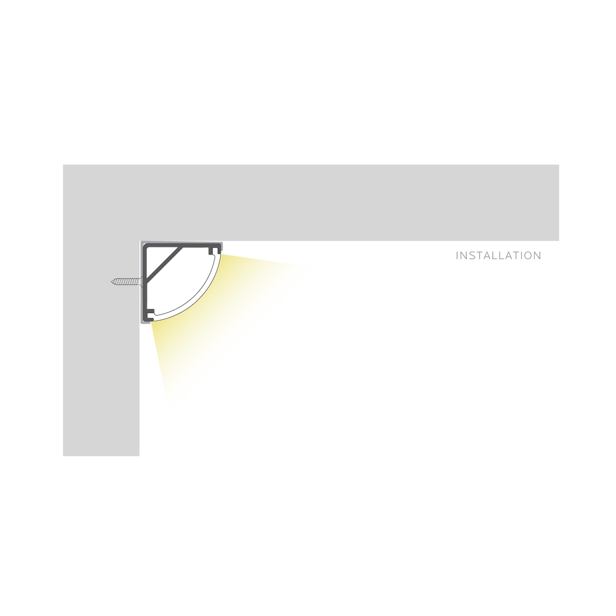 Luxrite LR43290 96" Corner Mount 0.41" Channel