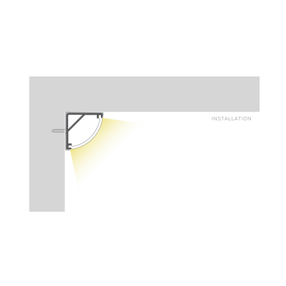 Luxrite LR43290 96" Corner Mount 0.41" Channel