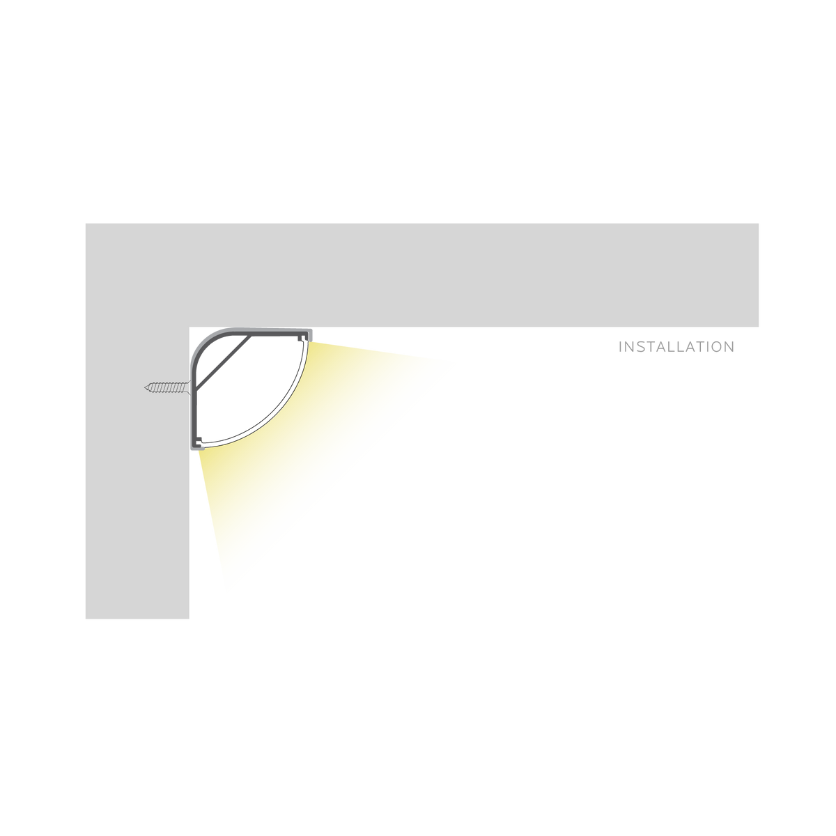 Luxrite LR43300 96" Corner Mount 0.8" Channel