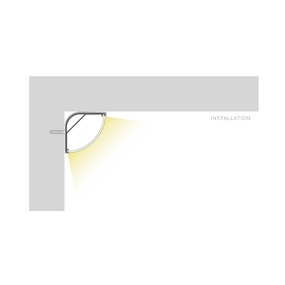 Luxrite LR43300 96" Corner Mount 0.8" Channel