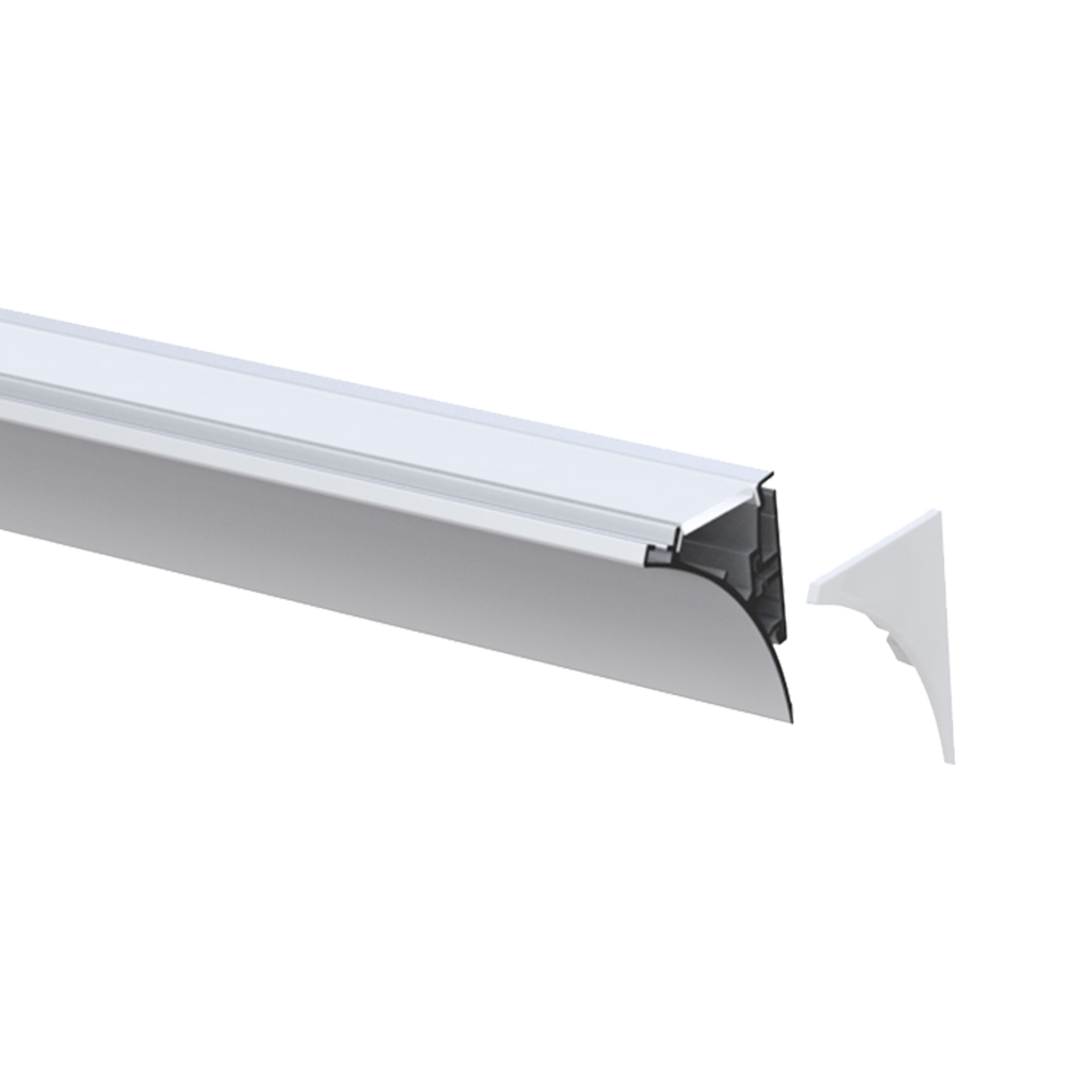Luxrite LR43340 96" Corner Mount 0.55" Wall Wash Channel