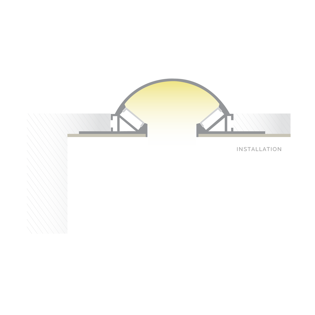 Luxrite LR43370 96" Trimless Mount 0.59" Channel Kit