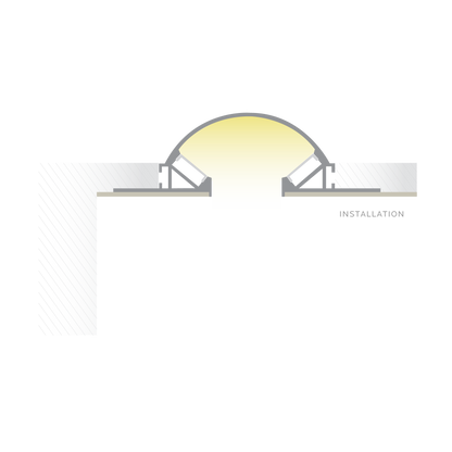 Luxrite LR43370 96" Trimless Mount 0.59" Channel Kit