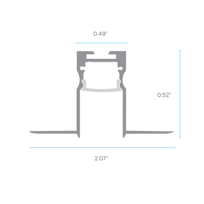 Luxrite LR43390 96" Trimless Mount 0.40" Channel Kit