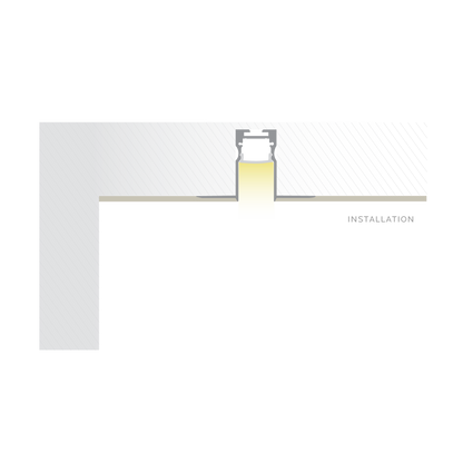 Luxrite LR43390 96" Trimless Mount 0.40" Channel Kit