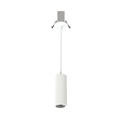 Luxrite LR43731 2.5" Cylinder System - Recessed Mount 8' Cable White Finish