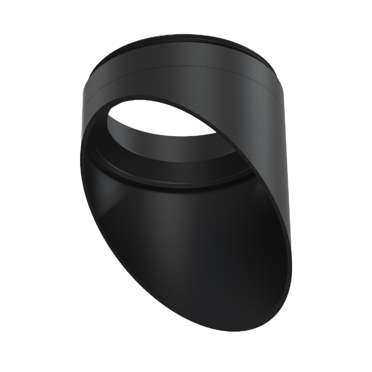 Luxrite LR43744 2.5" Cylinder System - Wall Washer Snoot Black Finish