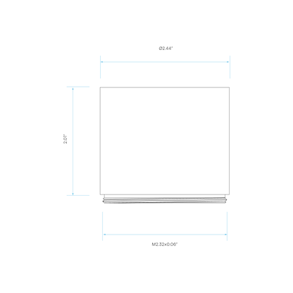 Luxrite LR43745 2.5" Cylinder System - 2" Extender White Finish