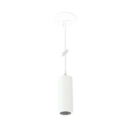 Luxrite LR43755 2.5" Cylinder System - Surface Mount 6' Screw-in Adjustable Stem - White Finish