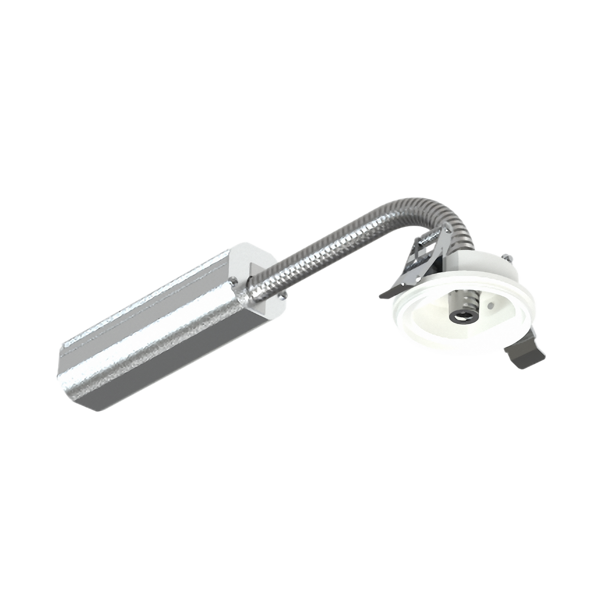 Luxrite LR43790 4.5" Cylinder System - Trimless Mount White Finish