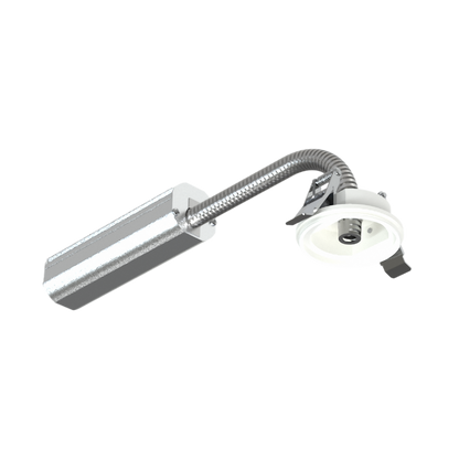 Luxrite LR43790 4.5" Cylinder System - Trimless Mount White Finish
