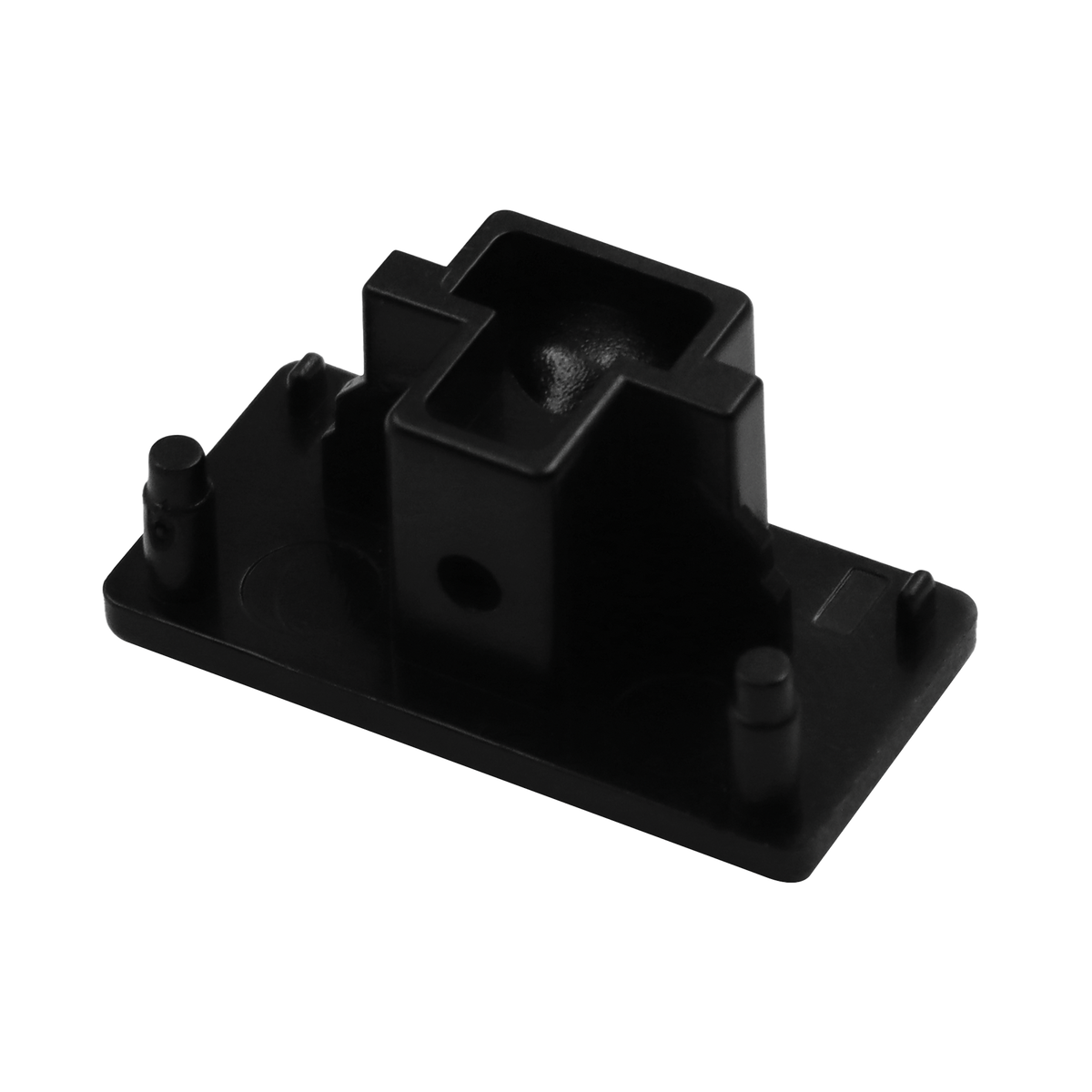 Luxrite LR43812 H-track End Cap - Black Finish