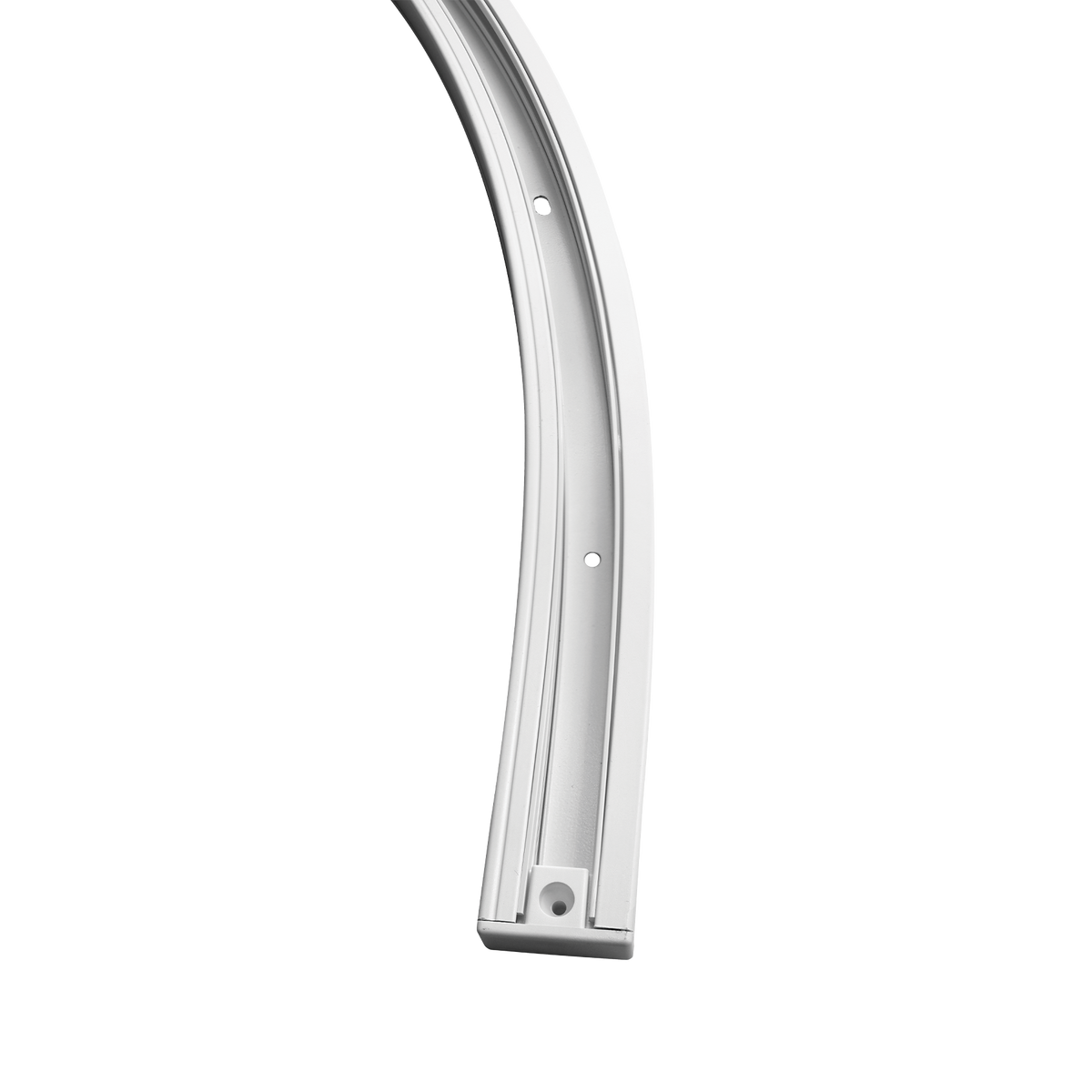Luxrite LR43848 2' Surface Mount H-type Single Circuit 3-WIRE Curved Track - White Finish