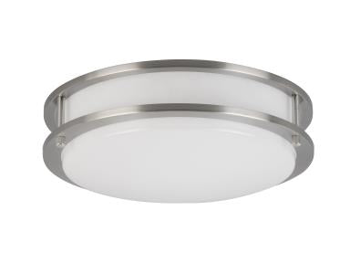 MaxLite ML2LASABN169CS Ceiling Fixture LED, Small 12" Arch, Brushed Nickel, 16W 90 CRI, 2700K/3000K/3500K/ 4000K/5000K, 120V, Triac Dimming