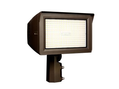 MaxLite MSF150HA-WCSBKPC Adjustable Beam Flood, 100/130/150W 277-480V, 0-10V Dimming, Adjustable Beam, WATTAGE/CCT Selectable, Bronze, Knuckle Slipfitter, Photocell