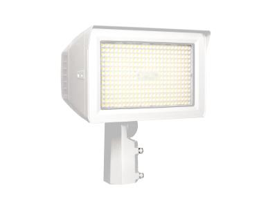 MaxLite MSF150UA-WCSWKPCTA Slim Flood, 100/130/150W 120-277V, 0-10V Dimming, Adjustable Beam, WATTAGE/CCT Selectable, White, Knuckle Slipfitter, Photocell - TAA