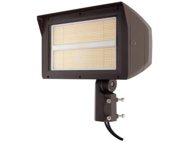 MaxLite MSF300EHW-WCSBKCBPR7 Slim Flood, Low Epa, 300W/280W/260W 277-480V, 0-10V Dimming, Wide, WATTAGE/CCT Selectable, Bronze, Slipfitter, 7PIN Receptacle, Shorting Cap