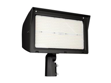 MaxLite MSF320HA-WCSLKPR7TA Adjustable Beam Flood, 210/250/320W 277-480V, Adjustable Beam, WATT/CCT Selectable, Black, Knuckle Slipfitter, 7PIN Receptacle, Shorting Cap - TAA