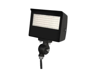 MaxLite MSF35UA-WCSLKTYPCTA Adjustable Beam Flood, 15/25/35W 120-277V, Adjustable Beam, WATTAGE/CCT Selectable, Black, Knuckle 1/2" Threaded Nipple Yoke Mount, Photocell - TAA