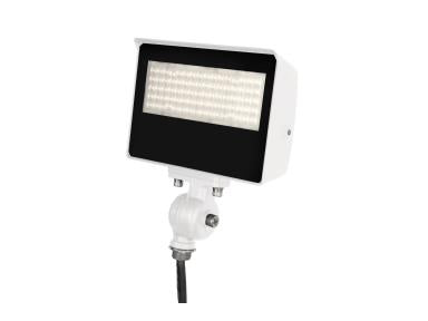 MaxLite MSF35UA-WCSWKTYPCTA Adjustable Beam Flood, 15/25/35W 120-277V, Adjustable Beam, WATTAGE/CCT Selectable, White, Knuckle 1/2" Threaded Nipple Yoke Mount, Photocell - TAA