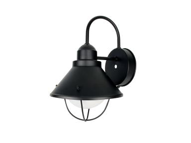 MaxLite OWL-GB-BK-E26-ECO Outdoor Wall Light, Gooseneck Barn Style, Black Finish, E26 Base Socket